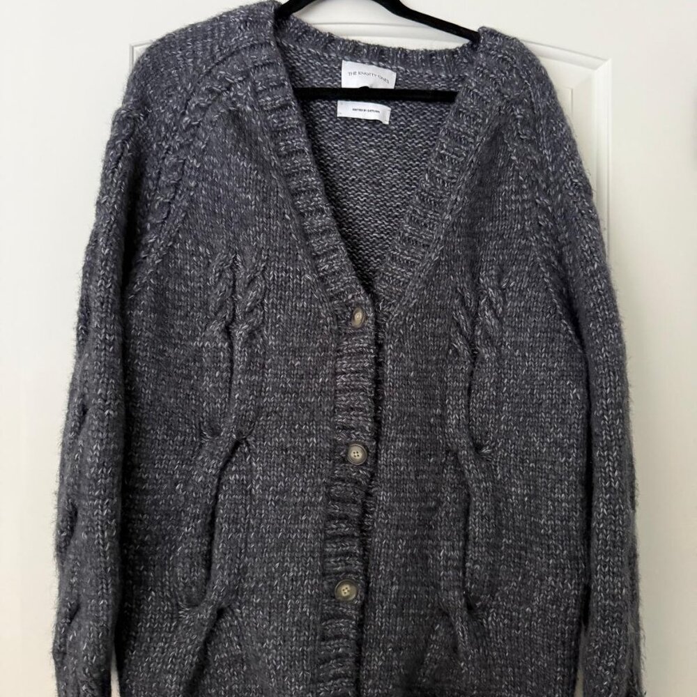 The Knotty Ones Vilnele cardigan in Dark Grey